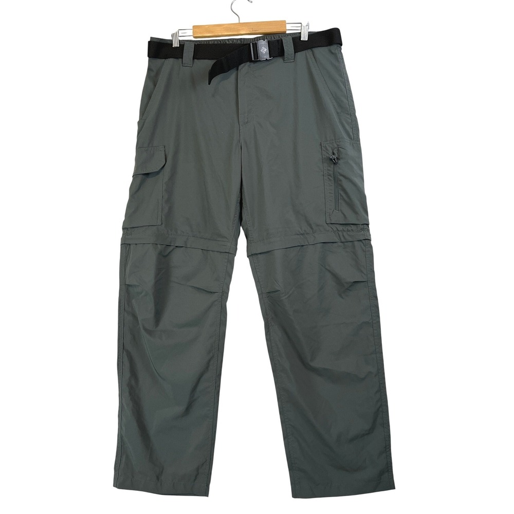 Columbia Mens Silver Ridge Convertible Cargo Pants Gray 38x32 AM9834 Omni-Shade
